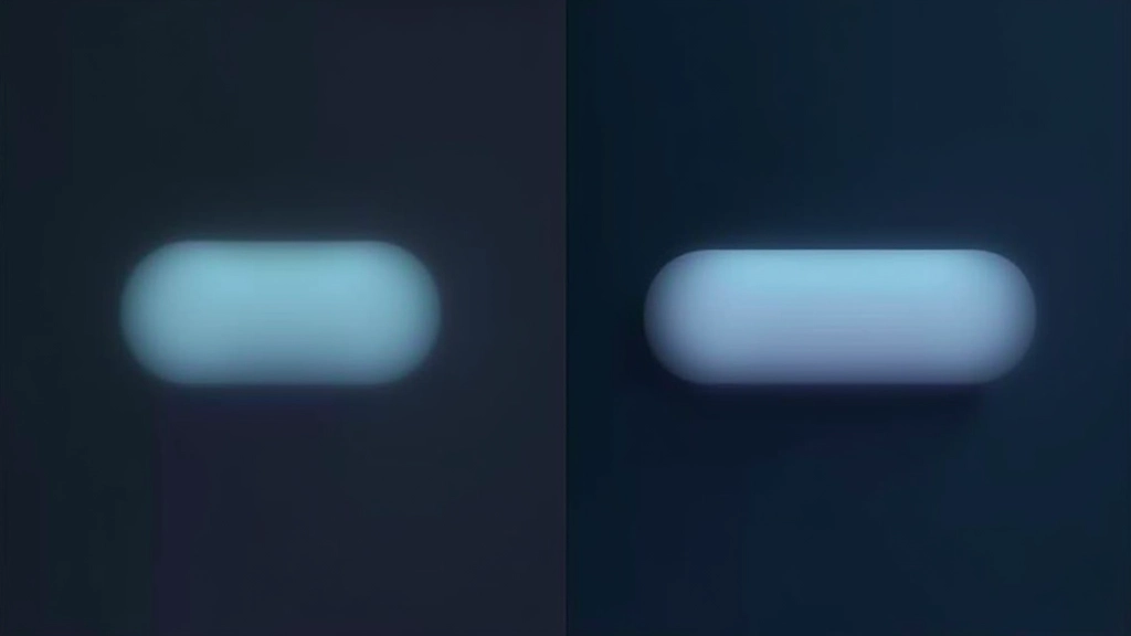 Side-by-side comparison of a button with minimal hover effect versus one with excessive animations and visual noise